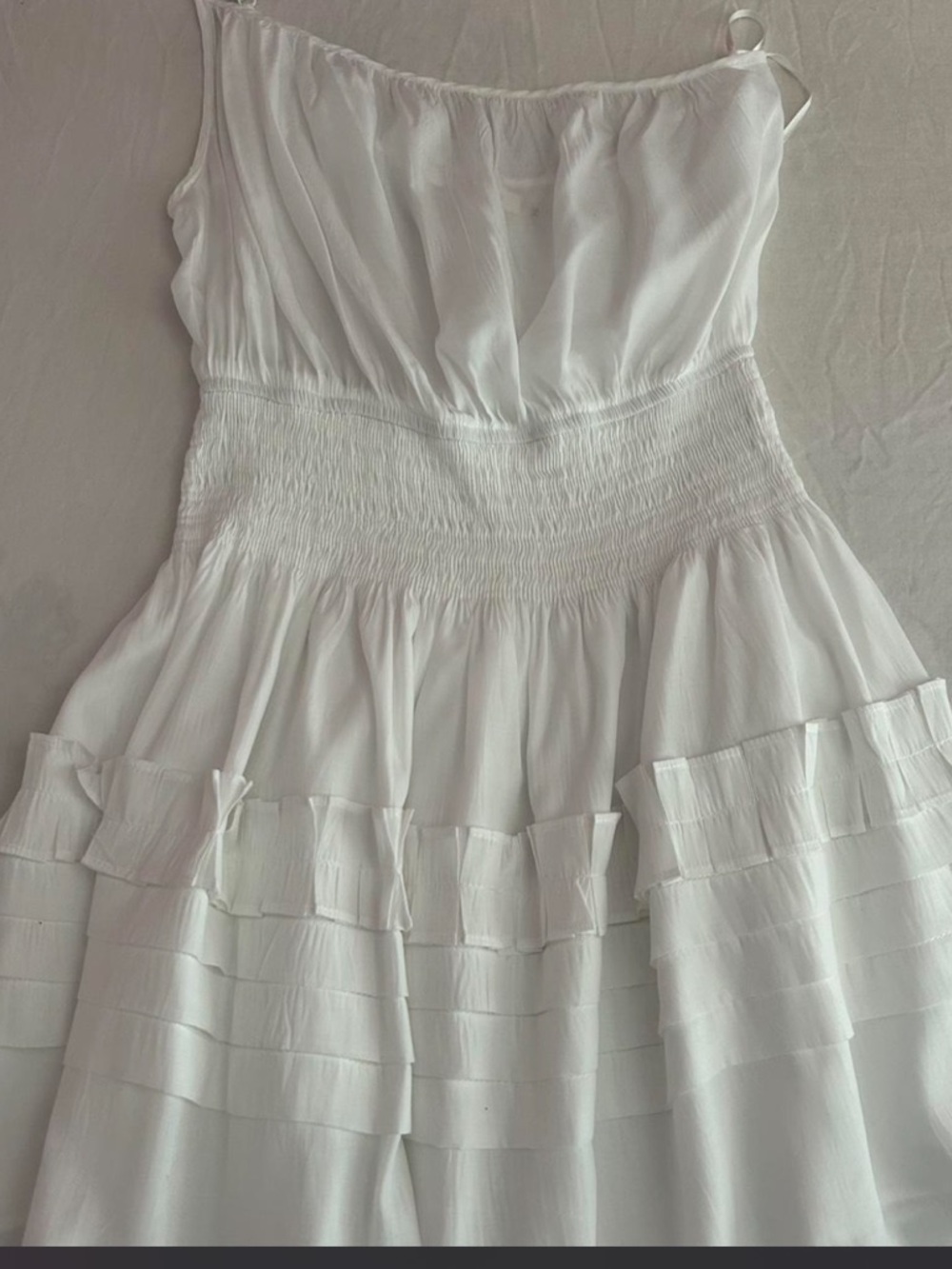 Mustard Seed White Tiered Ruffle Sundress
